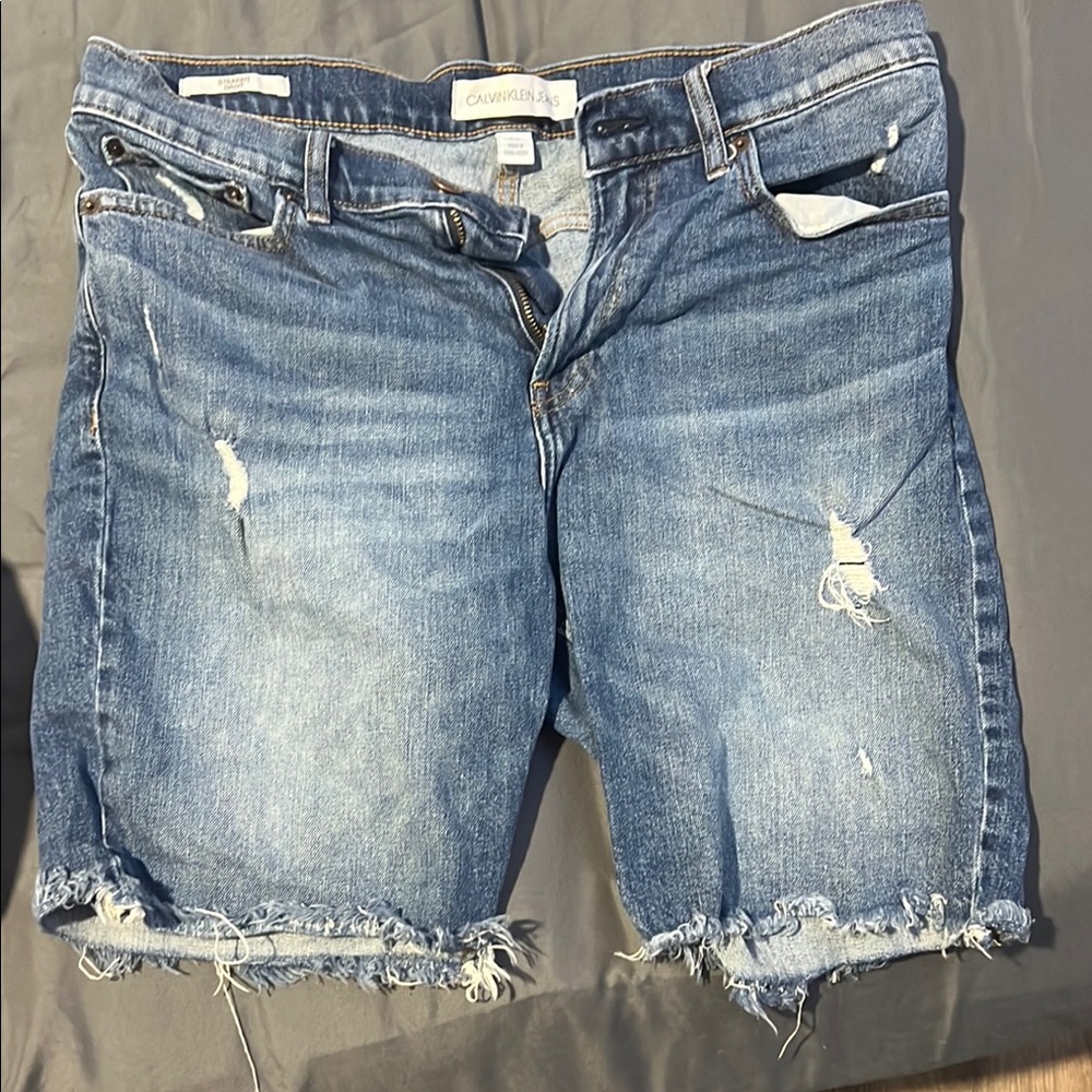 Calvin Klein Blue Denim Jean shorts